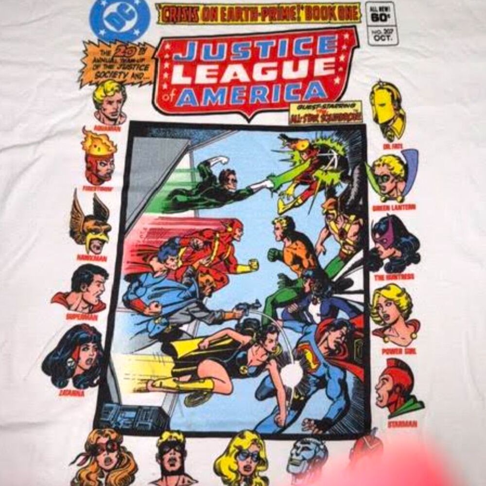Men’s 4XLT Big & Tall Tee Justice League of America | Retro Humor Casual Fun
